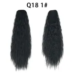 Water Rippled Long Fluffy Drawstring Ponytail