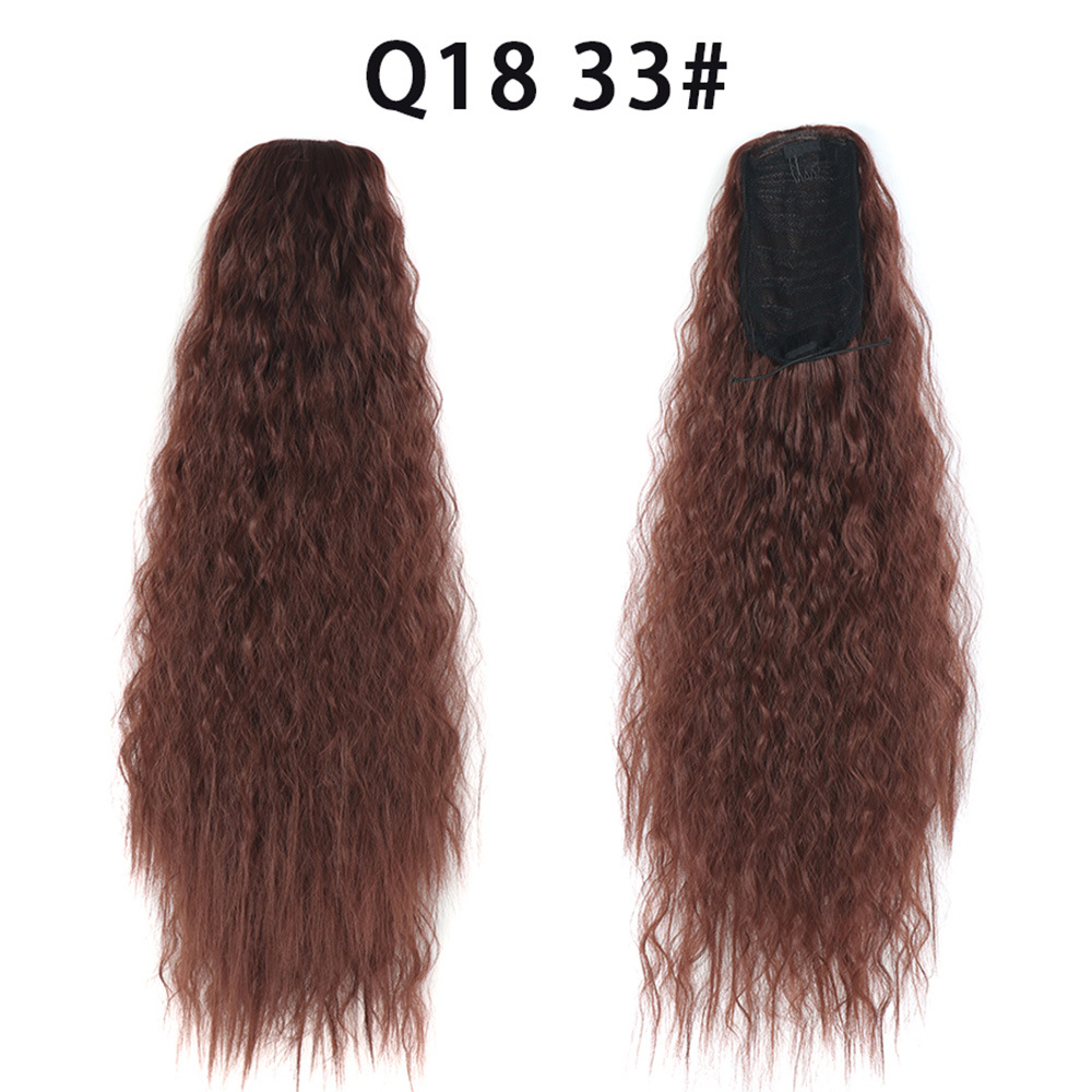 Water Rippled Long Fluffy Drawstring Ponytail