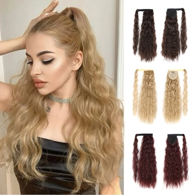 Women's Long Curly Hair Extensions Ponytail 01