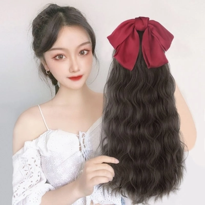 Women's Ponytail with Corn Perm Hair Extensions 01