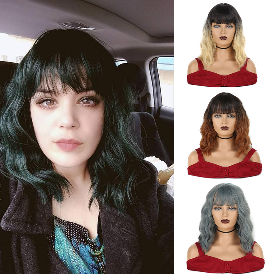 Corn Perm Hood for Short Curly Hair Full Bangs Hood