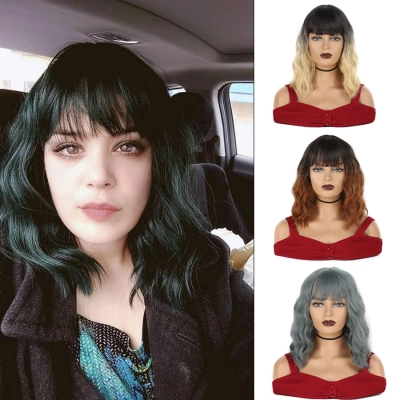 Corn Perm Hood for Short Curly Hair Full Bangs Hood 01