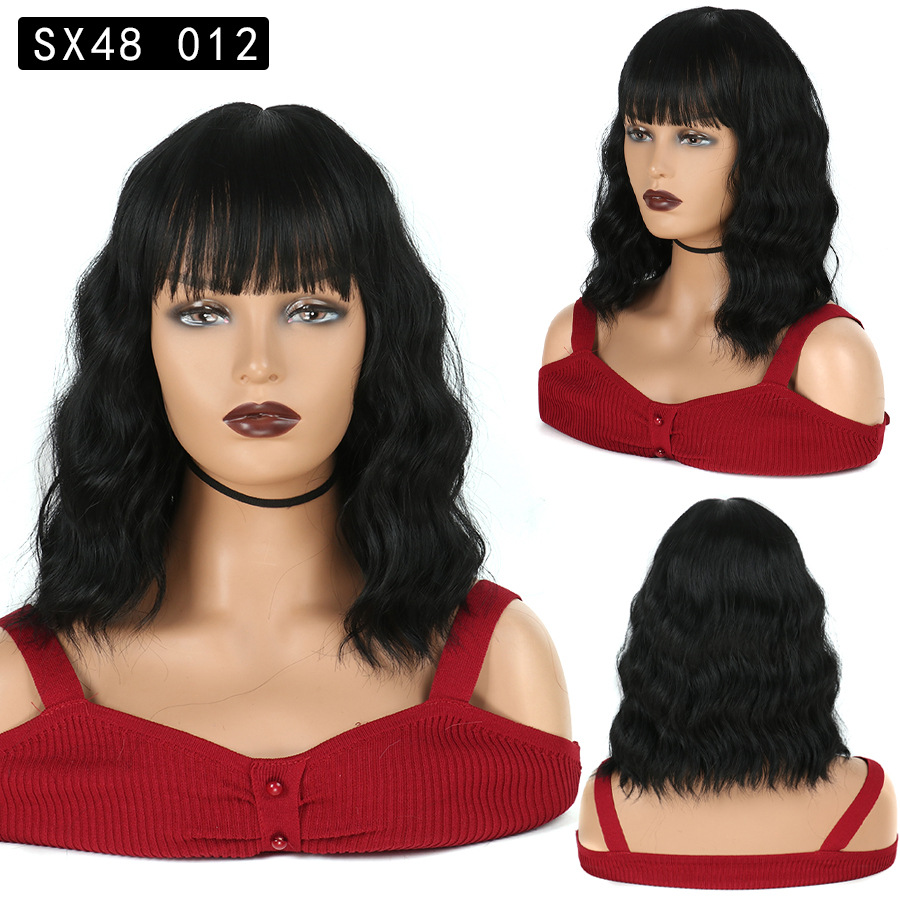 Corn Perm Hood for Short Curly Hair Full Bangs Hood