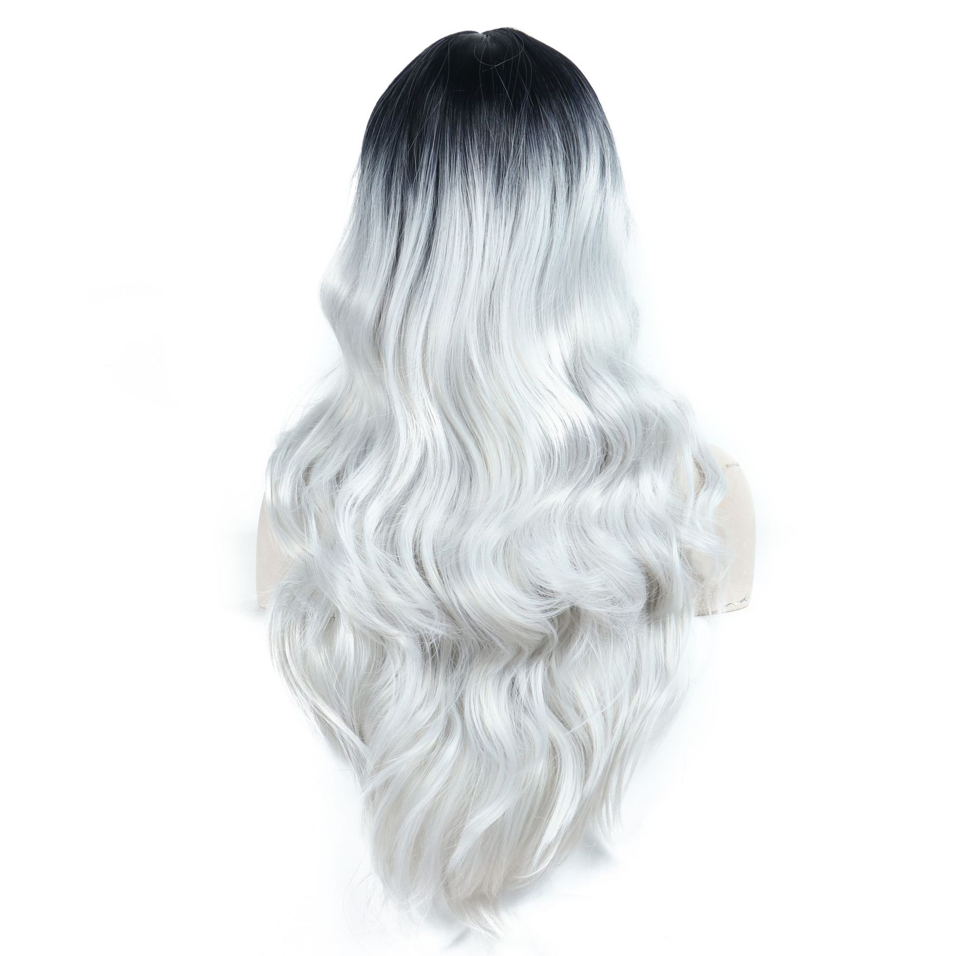 Fashionable Long Hair Big Wave Headband Chemical Fiber Gradient