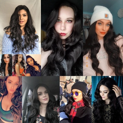 High Temperature Wire Full Headband Long Curly Hair Wig 01