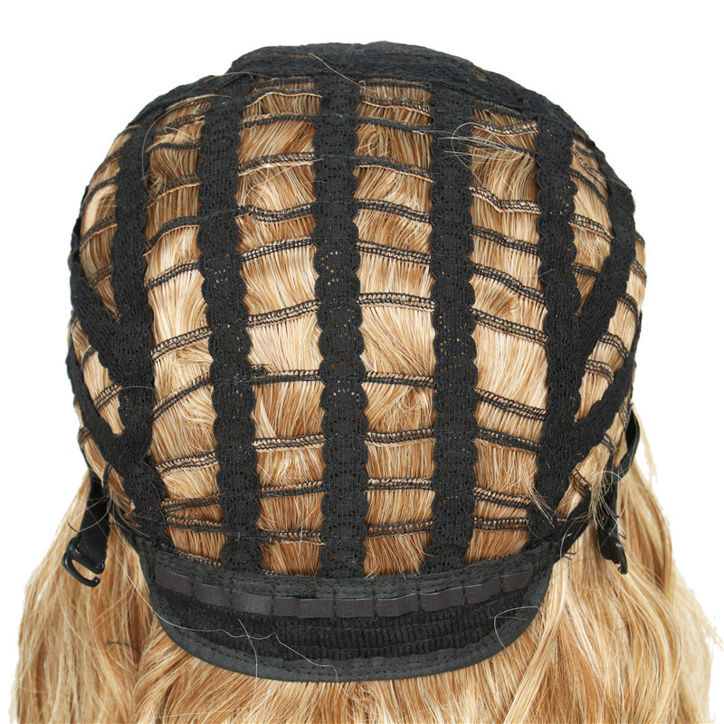 Medium Parted Full Headband with Rippled Short Hair and Clavicle Hair
