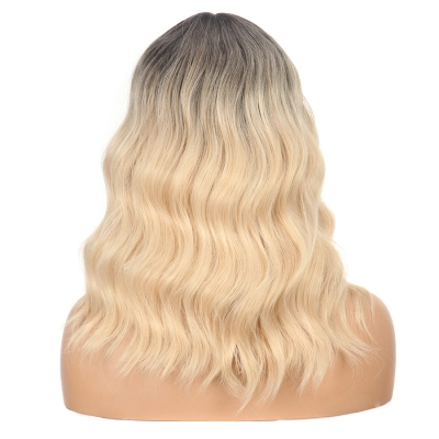Mid-length Curly Ripple Women's Full Head Wig with Bangs 02