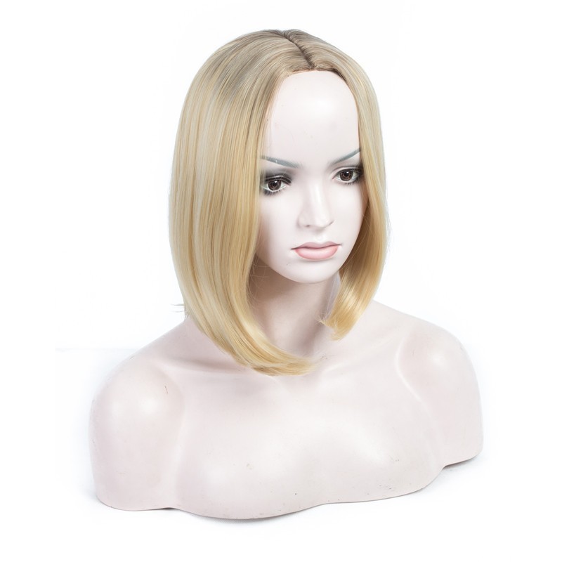 Women's Short Hair Mid-part Artificial Wig