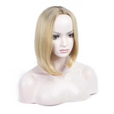 Women's Short Hair Mid-part Artificial Wig 02