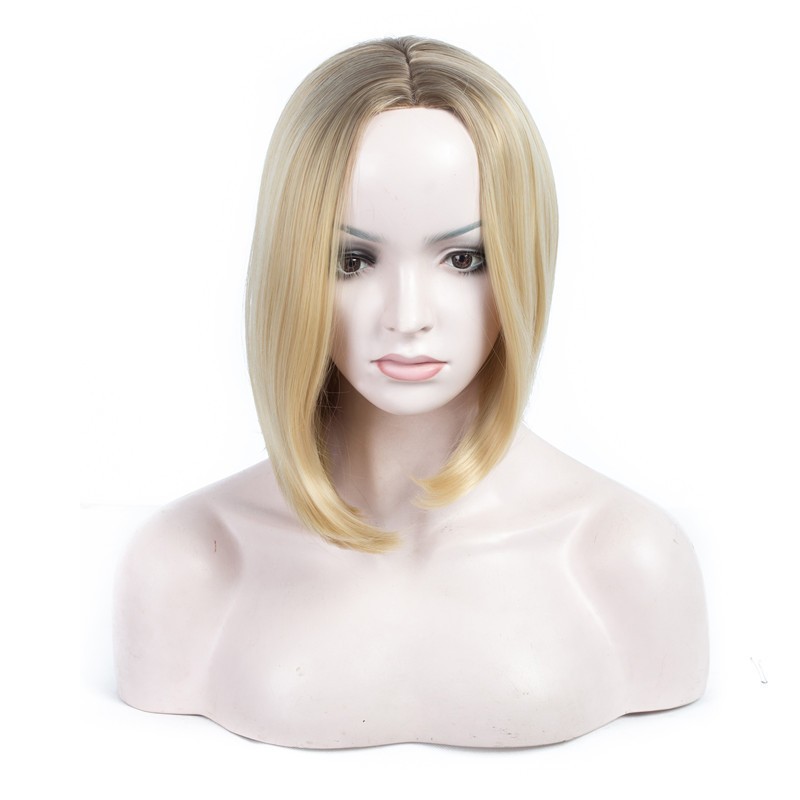 Women's Short Hair Mid-part Artificial Wig