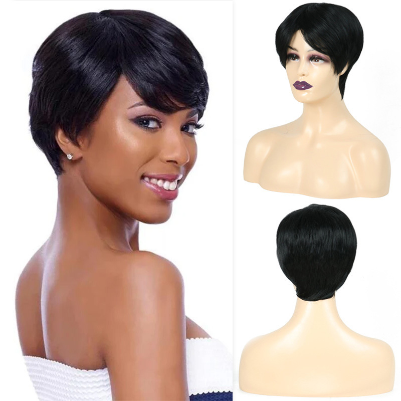 Fashionable Synthetic Fiber Wig for Women with Short Hair