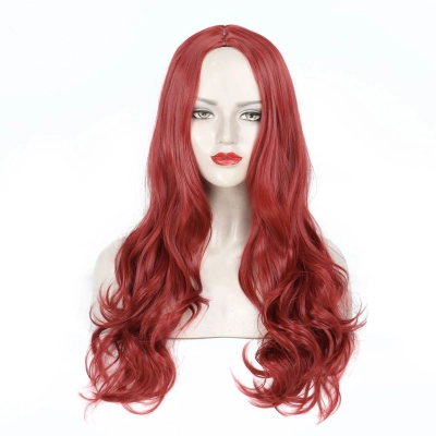 Wig Long Hair Natural Full Headpiece with Middle Parting 02