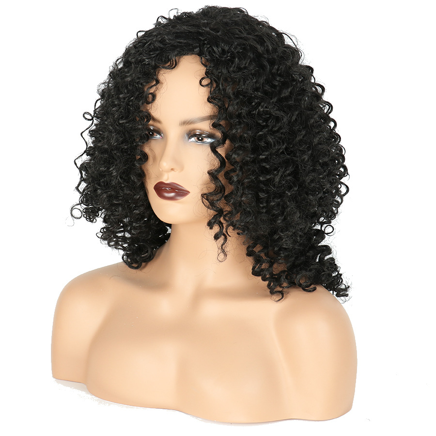 Wig Small Curly Medium Long Hair Wig Full Head Cover
