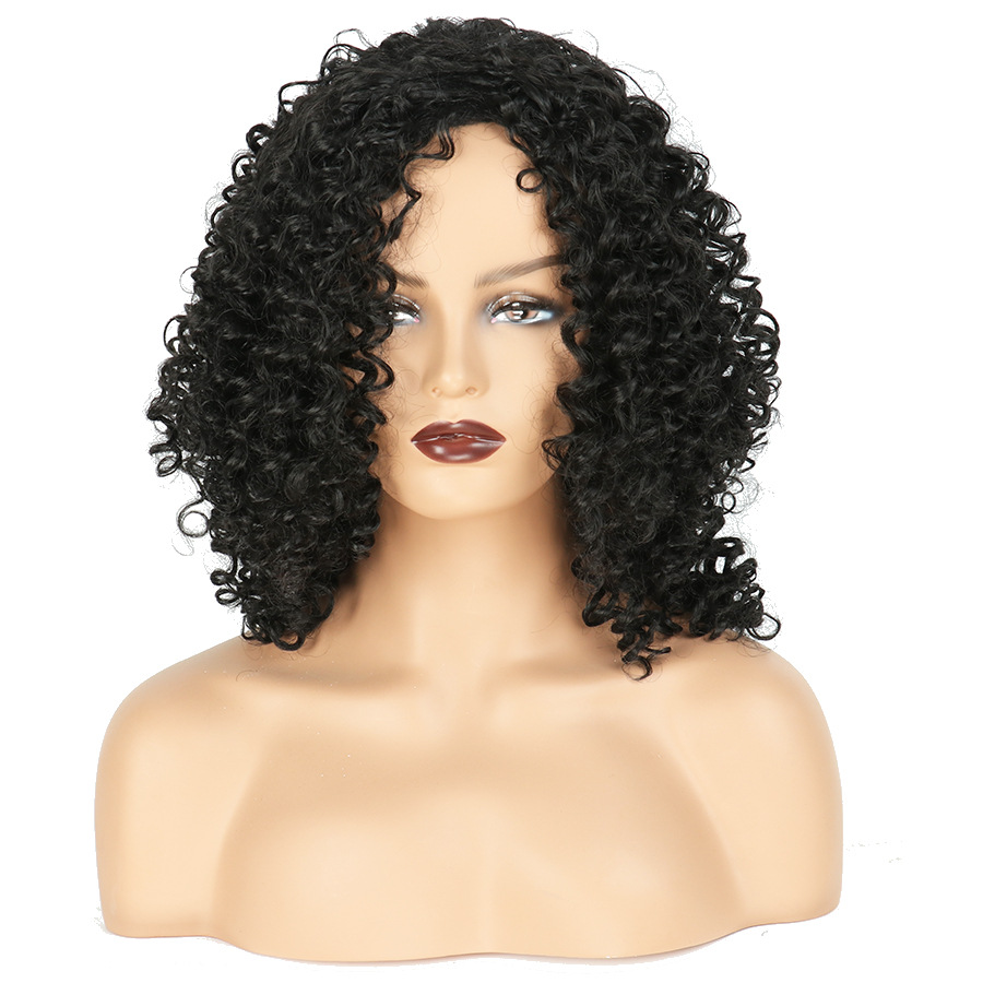 Wig Small Curly Medium Long Hair Wig Full Head Cover