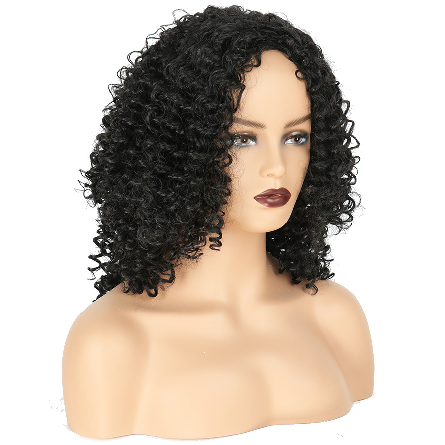 Wig Small Curly Medium Long Hair Wig Full Head Cover