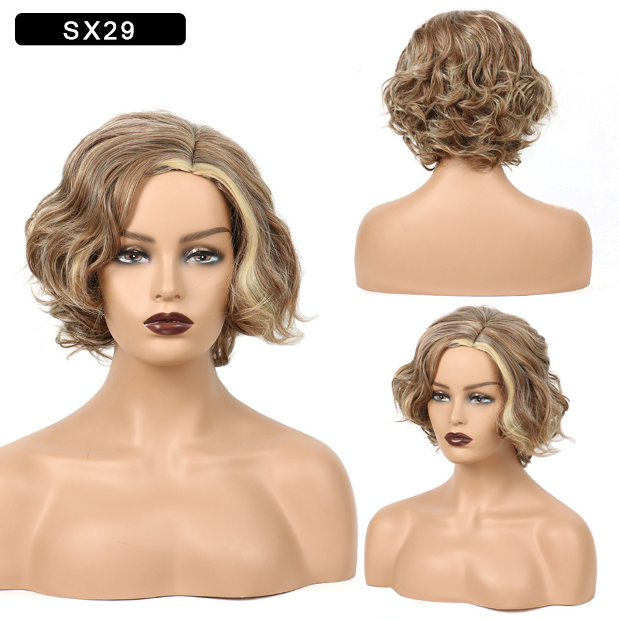Wig Women's Short Hair Partial Fiber Wig