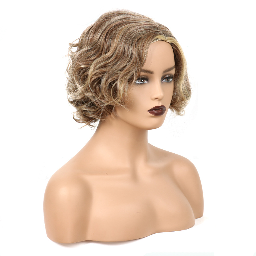Wig Women's Short Hair Partial Fiber Wig