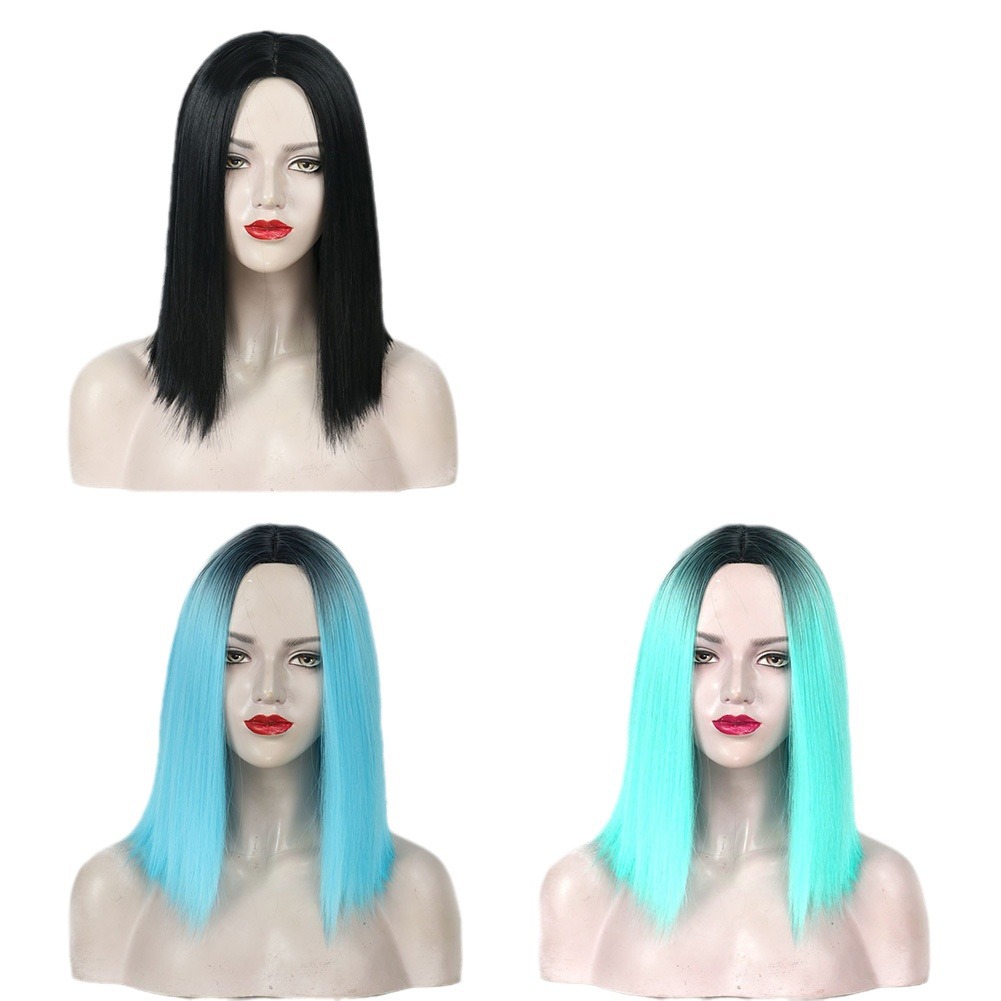 Women's Clavicle Hair Wig with Center Parting