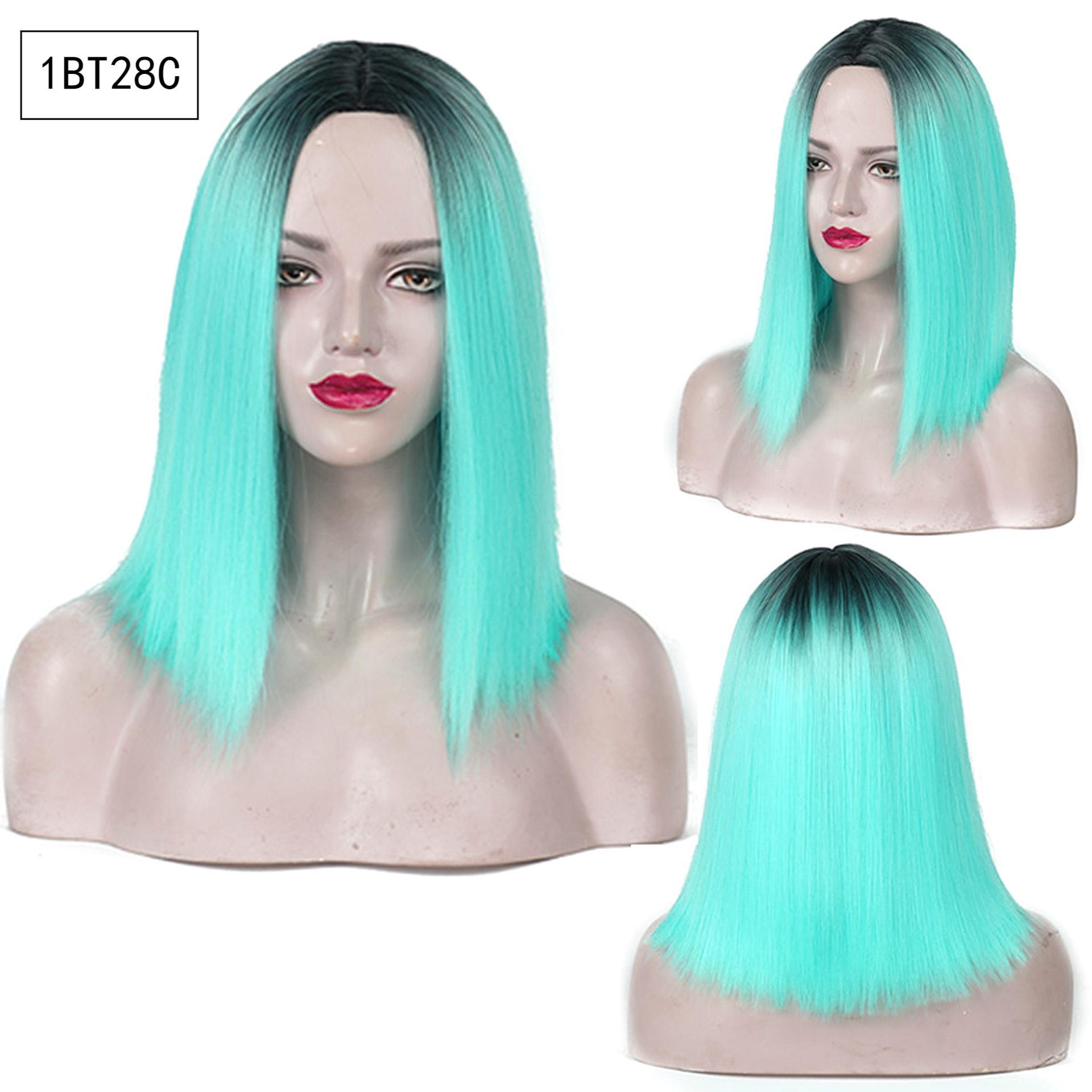 Women's Clavicle Hair Wig with Center Parting