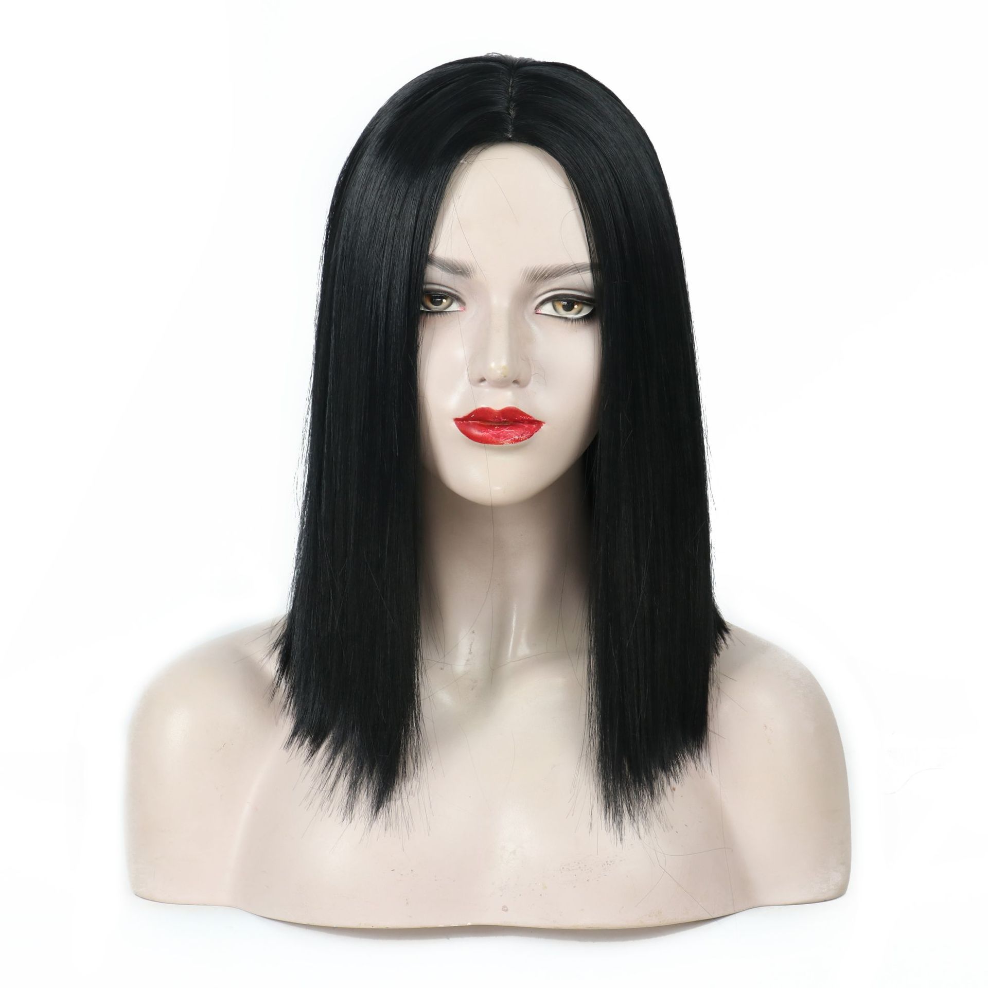 Women's Clavicle Hair Wig with Center Parting