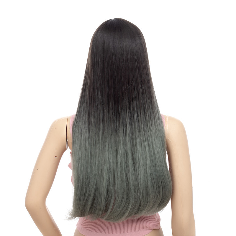 Fashionable Women's Long Straight Hair High Temperature Wire