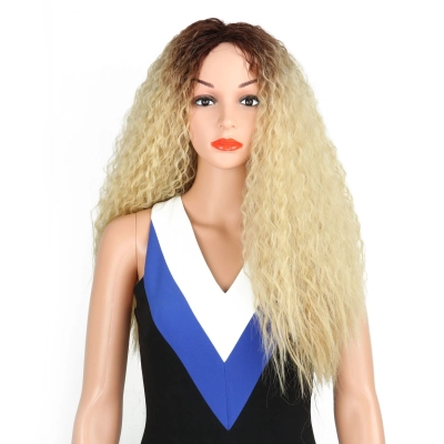 Wig Women's Gradient Small Curly Long Curly Hair Wig Set 02