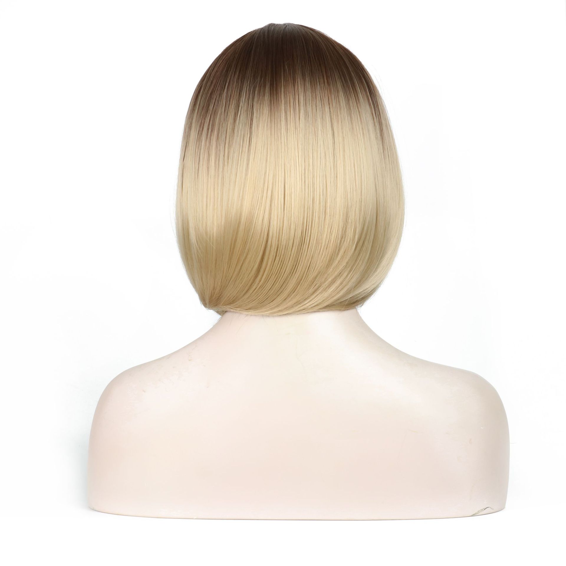 Women's Center Parted Wig for Face Shaving and Straight Hair