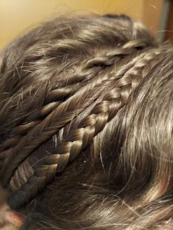 Natural simulated braids with fashionable and personalized water drop clips review hd