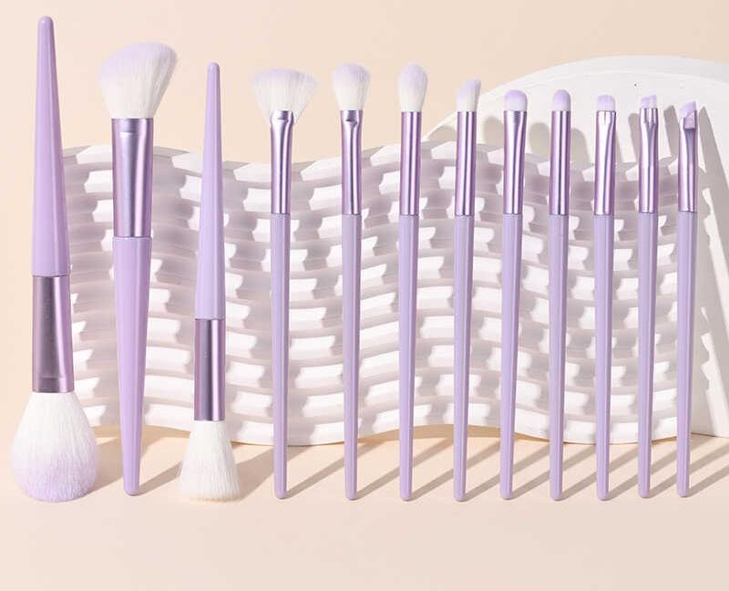 12 makeup brush set for grooming brushes