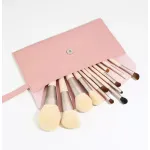 12 makeup brush set with soft animal hair