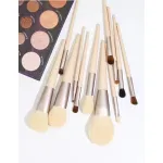 12 makeup brush set with soft animal hair