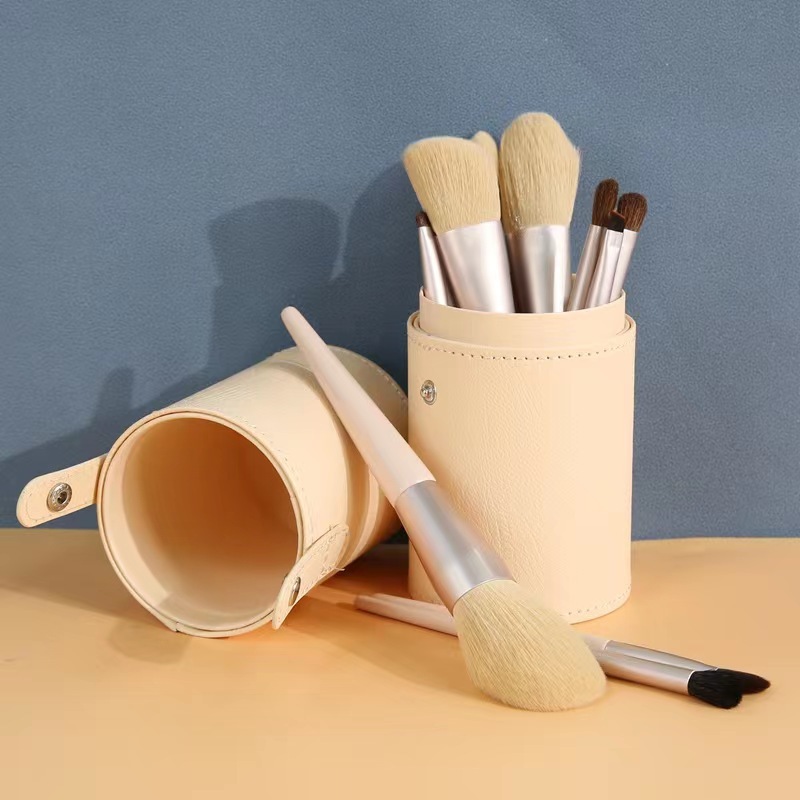 12 makeup brush set with soft animal hair