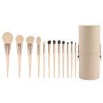 12 makeup brush set with soft animal hair
