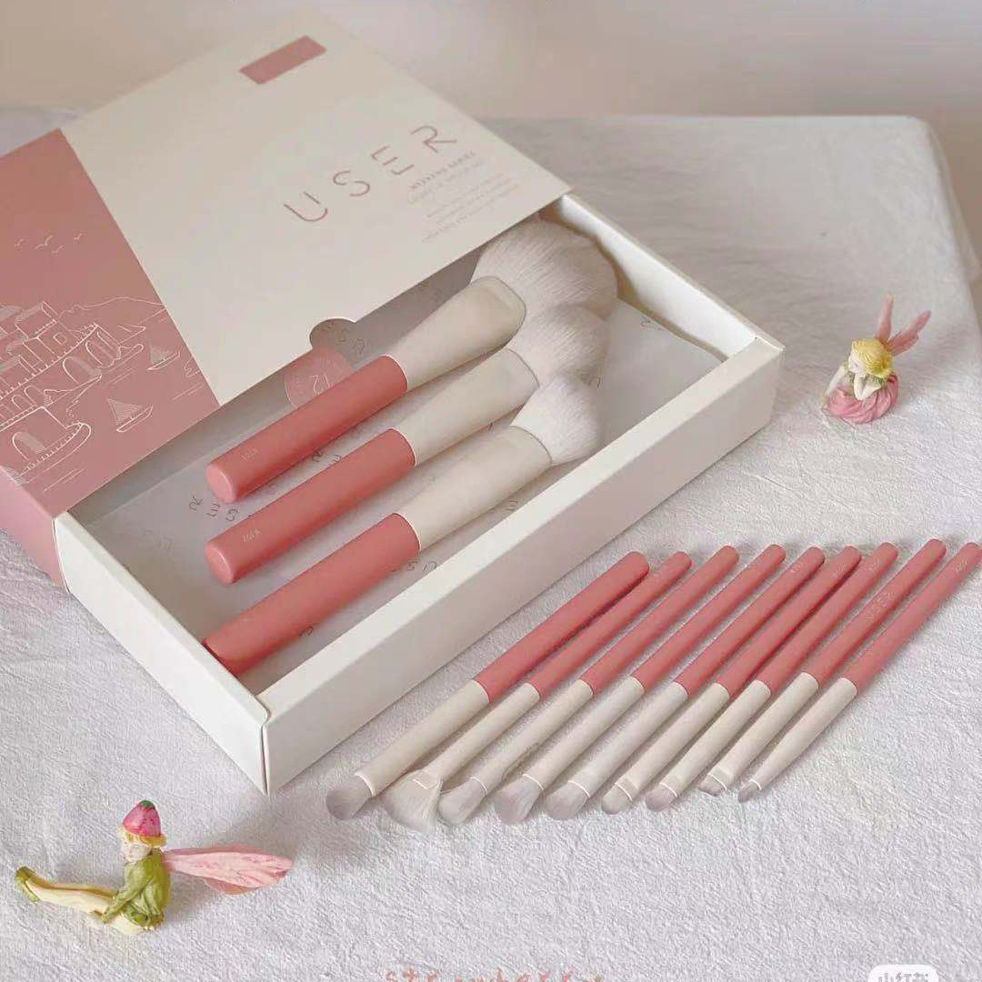 12 pieces holiday makeup brush set eye shadow brush bionic hair