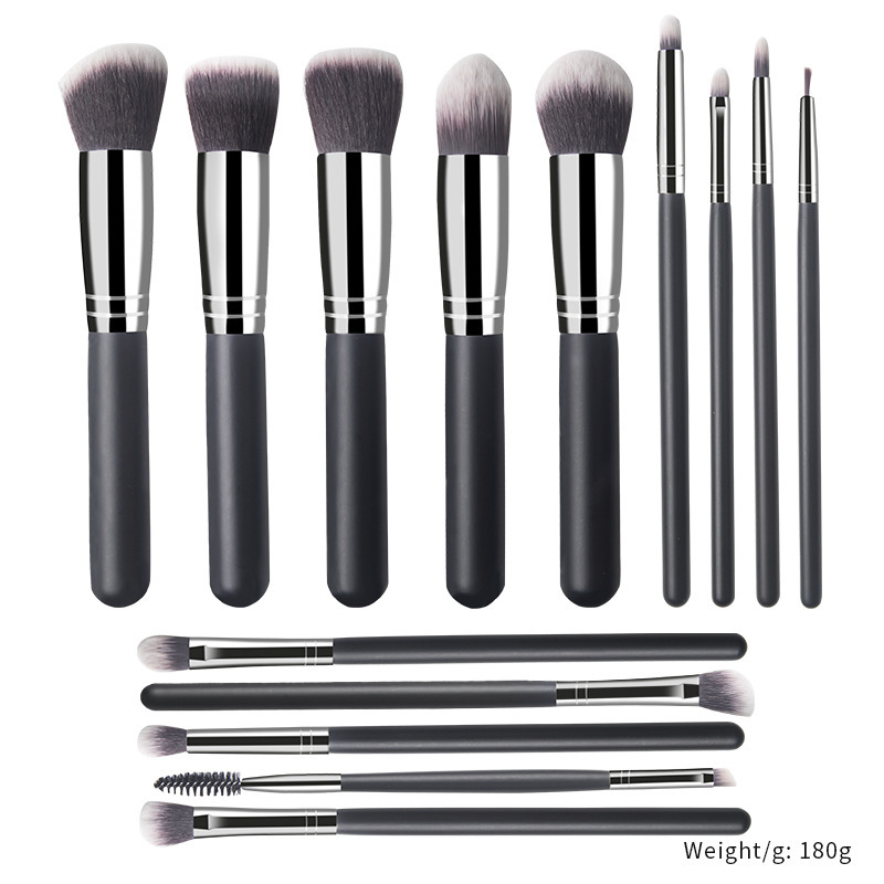 14 sets of makeup brushes with soft bristles