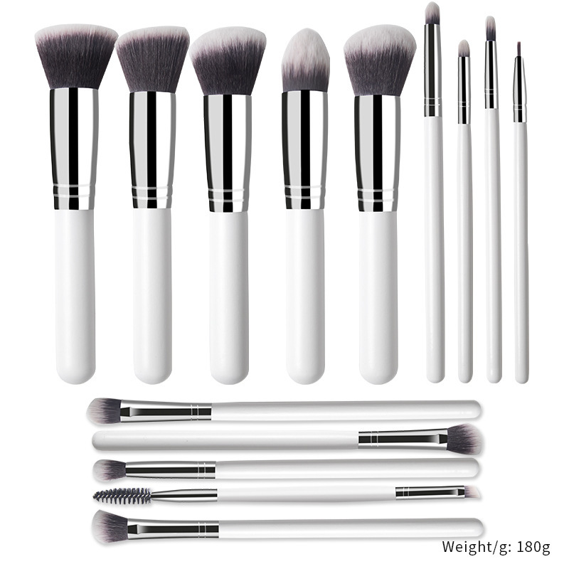 14 sets of makeup brushes with soft bristles