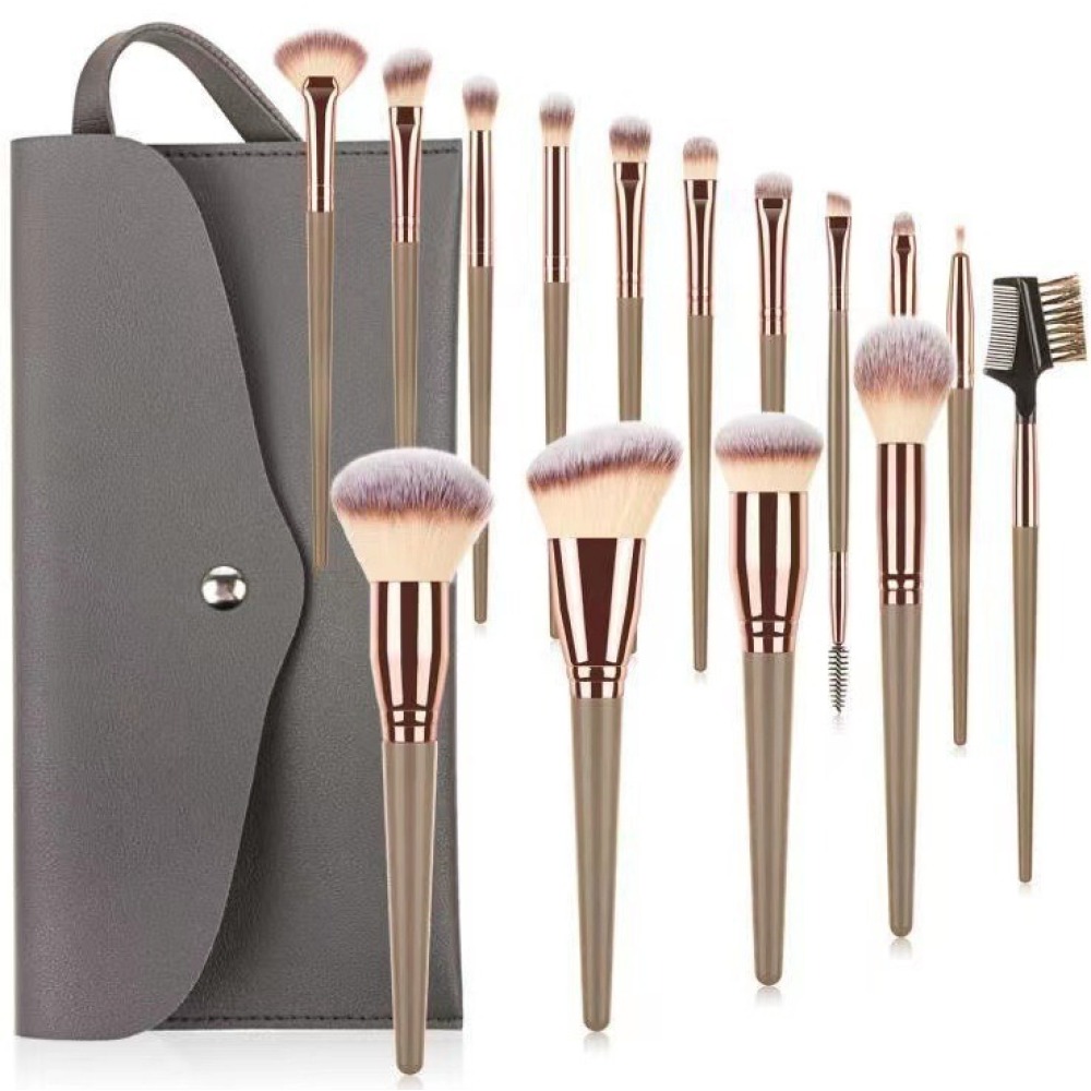 15 soft hair powder  blusher foundation make-up eye shadow concealer brushes