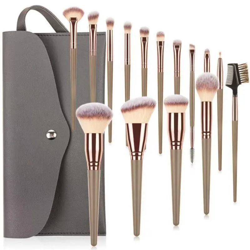 15 soft hair powder  blusher foundation make-up eye shadow concealer brushes