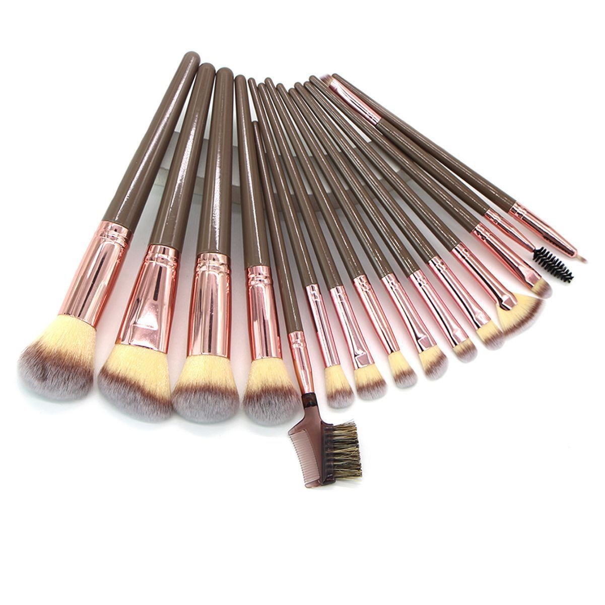 15 soft hair powder  blusher foundation make-up eye shadow concealer brushes