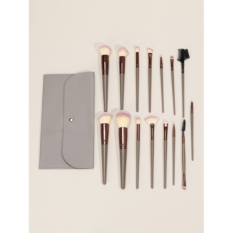 15 soft hair powder  blusher foundation make-up eye shadow concealer brushes