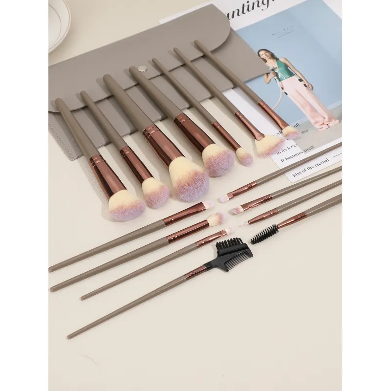 15 soft hair powder  blusher foundation make-up eye shadow concealer brushes