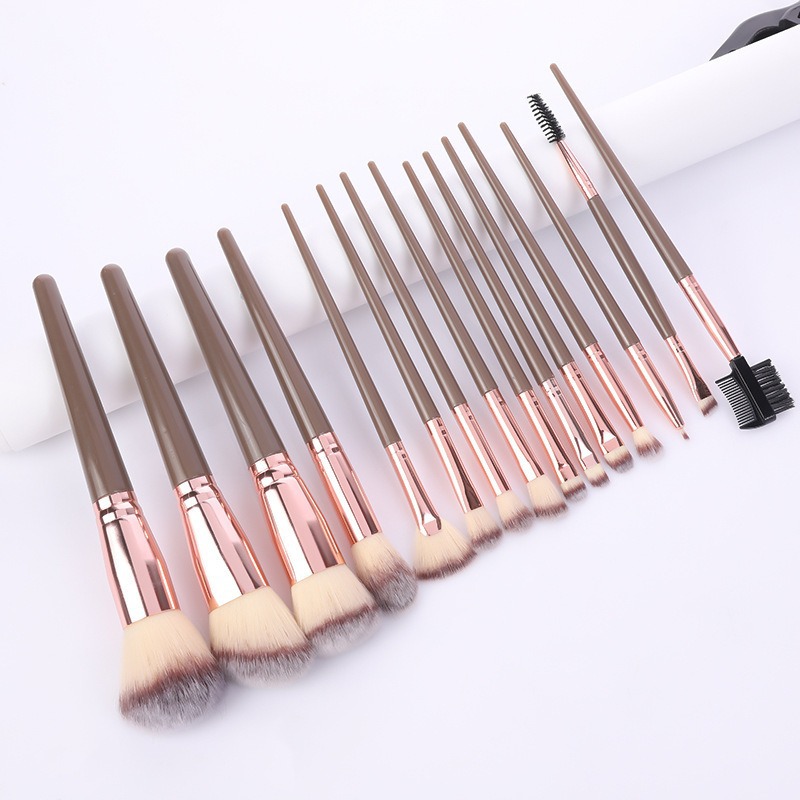 15 soft hair powder  blusher foundation make-up eye shadow concealer brushes