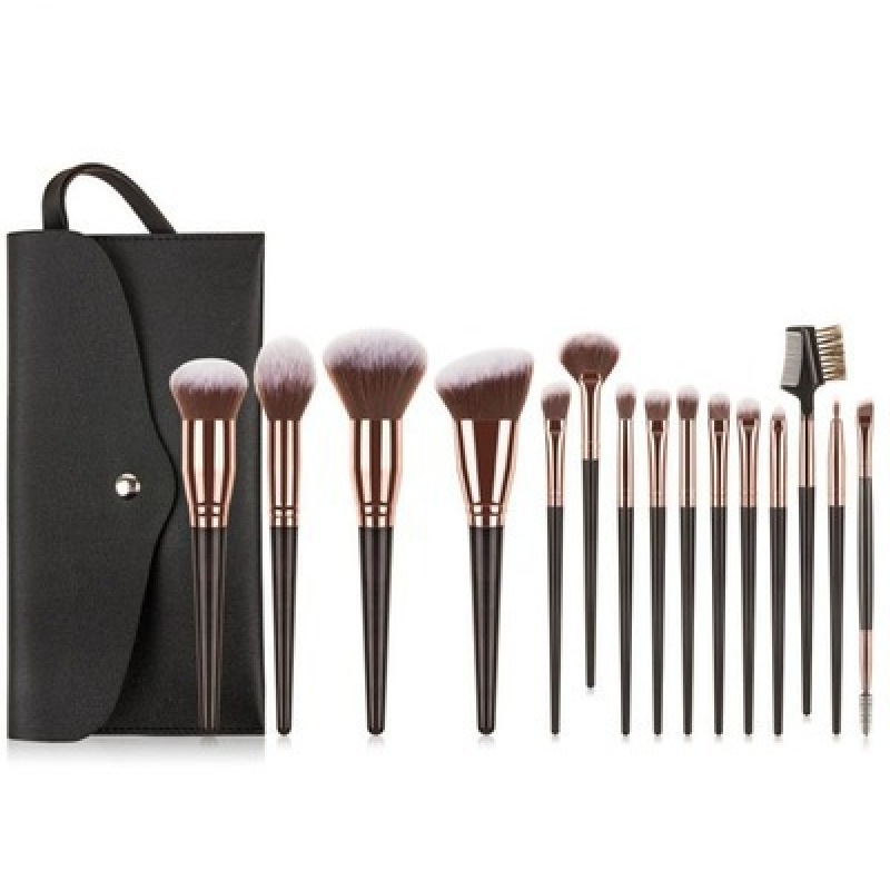 15 soft hair powder  blusher foundation make-up eye shadow concealer brushes