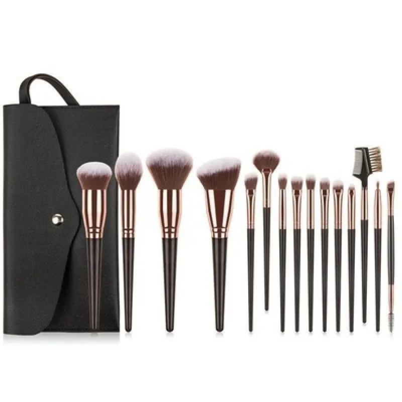 15 soft hair powder  blusher foundation make-up eye shadow concealer brushes