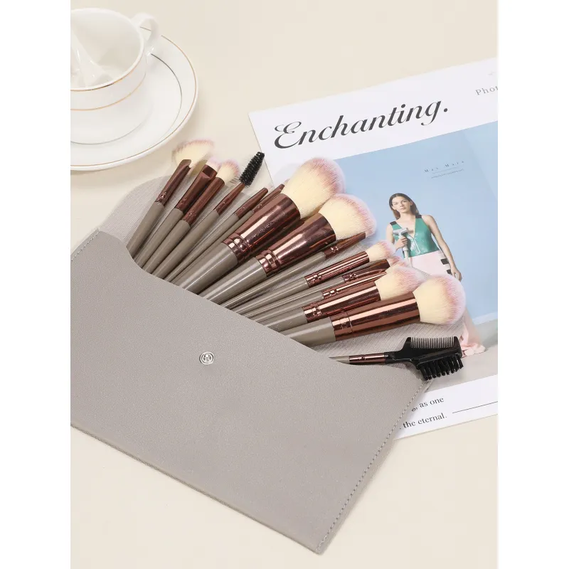 15 soft hair powder  blusher foundation make-up eye shadow concealer brushes