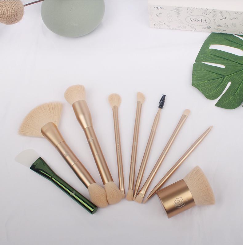 All aluminum makeup brush powder brush eye shadow brush
