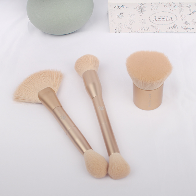 All aluminum makeup brush powder brush eye shadow brush