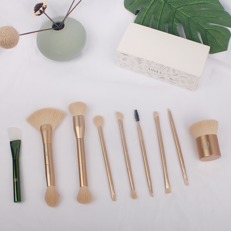 All aluminum makeup brush powder brush eye shadow brush