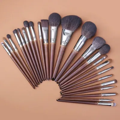 Animal hair makeup brush set 14 soft makeup tools for beginners 01