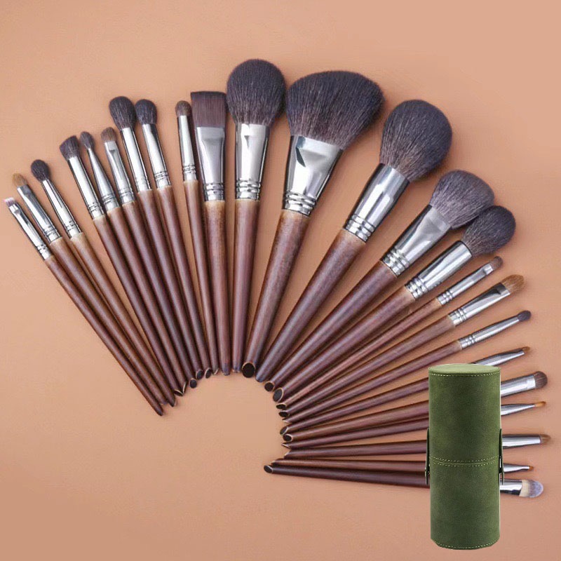 Animal hair makeup brush set 14 soft makeup tools for beginners